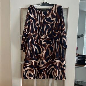 Stylish Abstract Print Dress